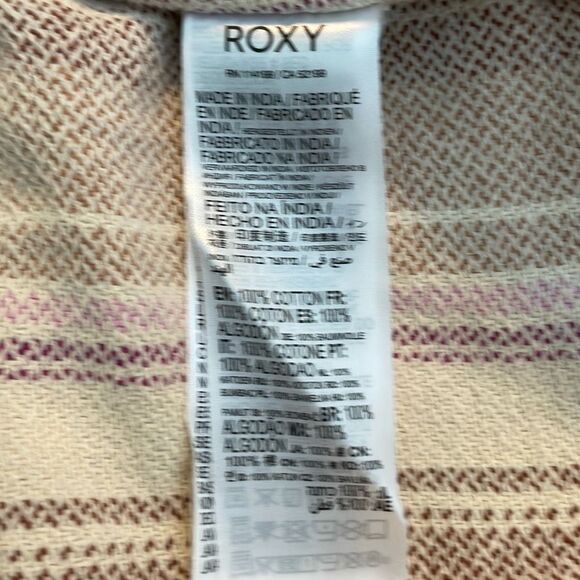 Roxy Sunlight Rider Stripe Hooded Cotton Shirt Jacket Shacket M - Picture 11 of 16